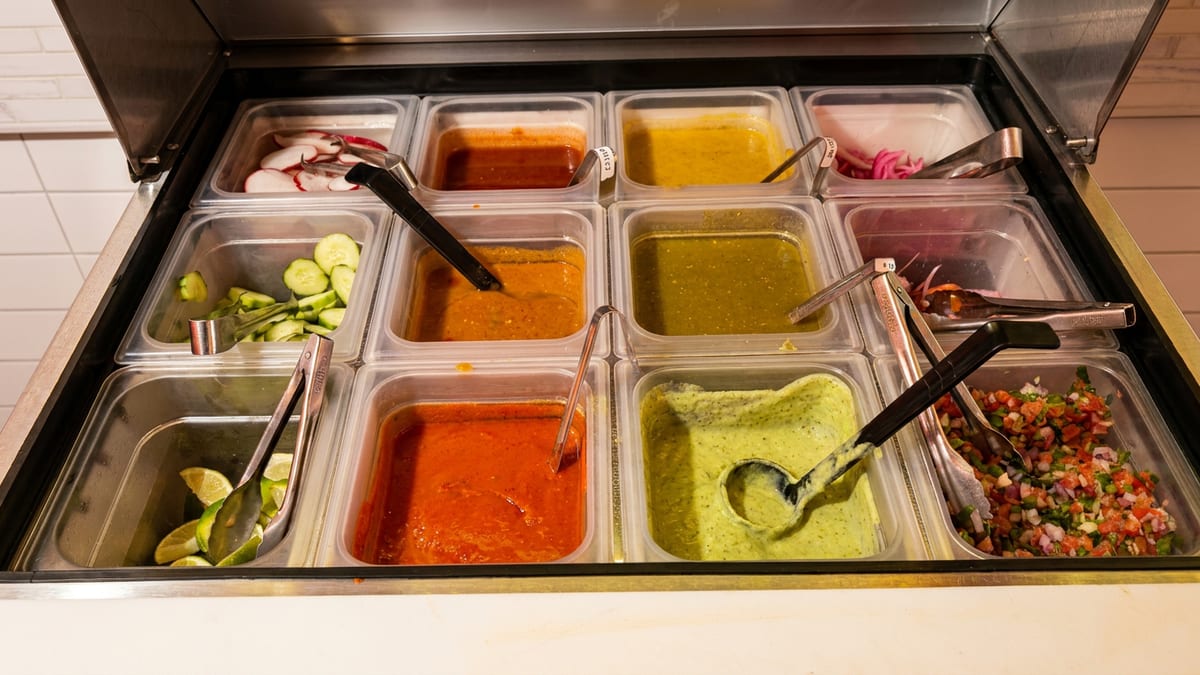 The salsa bar
